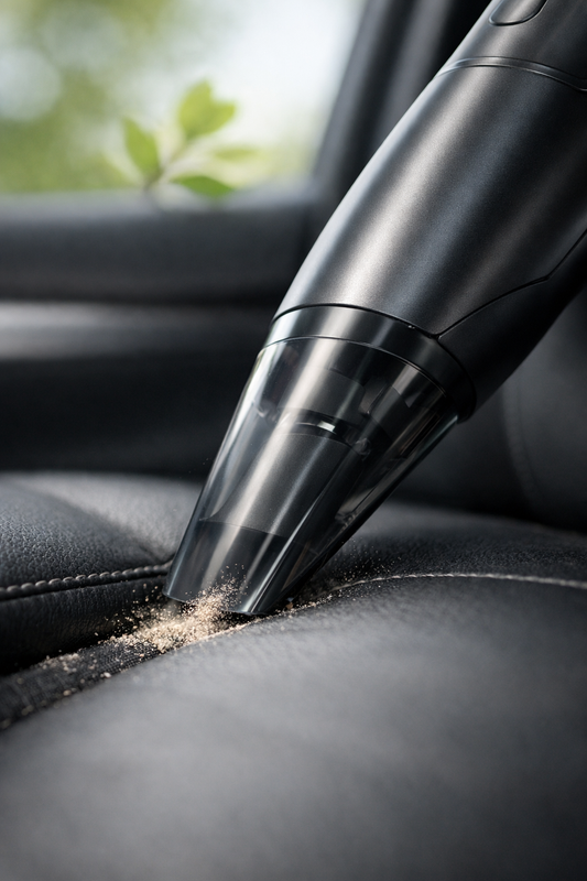 GNNIS portable car vacuum cleaner used for spring interior detailing