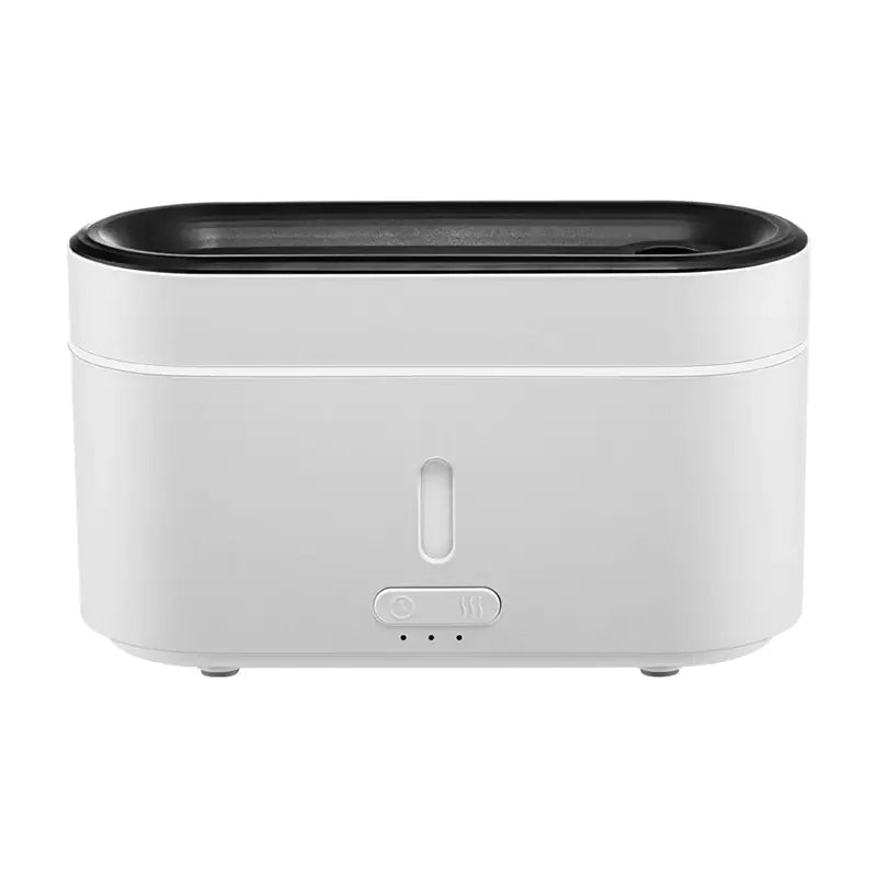 white smart ultrasonic cleaner with black lid, modern tech gadget for home use